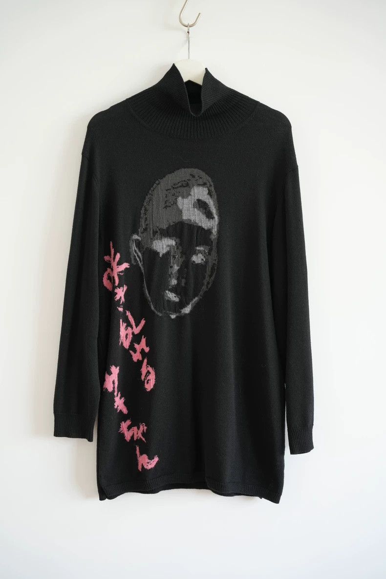 Yohji Yamamoto Yohji Yamamoto 19aw Tagline Portrait Graffiti Sweater 2502 Size US M / EU 48-50 / 2 - 1 Thumbnail