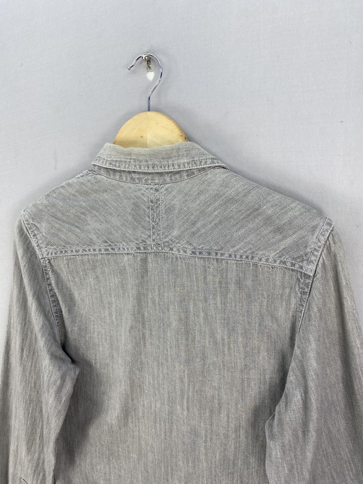 Flannel Topman Grey Denim Shirts Button Up Size US XXS / EU 40 - 5 Thumbnail
