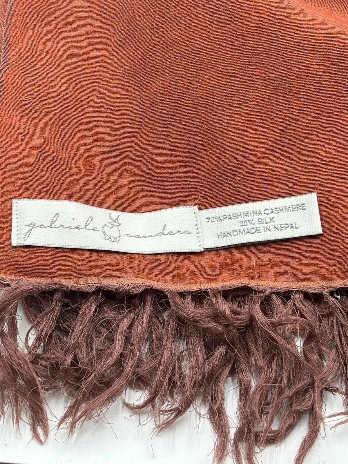 Designer Gabriele Sanders Cashmere Silk Pashmina Shawl Wrap Fringed Size ONE SIZE - 7 Thumbnail