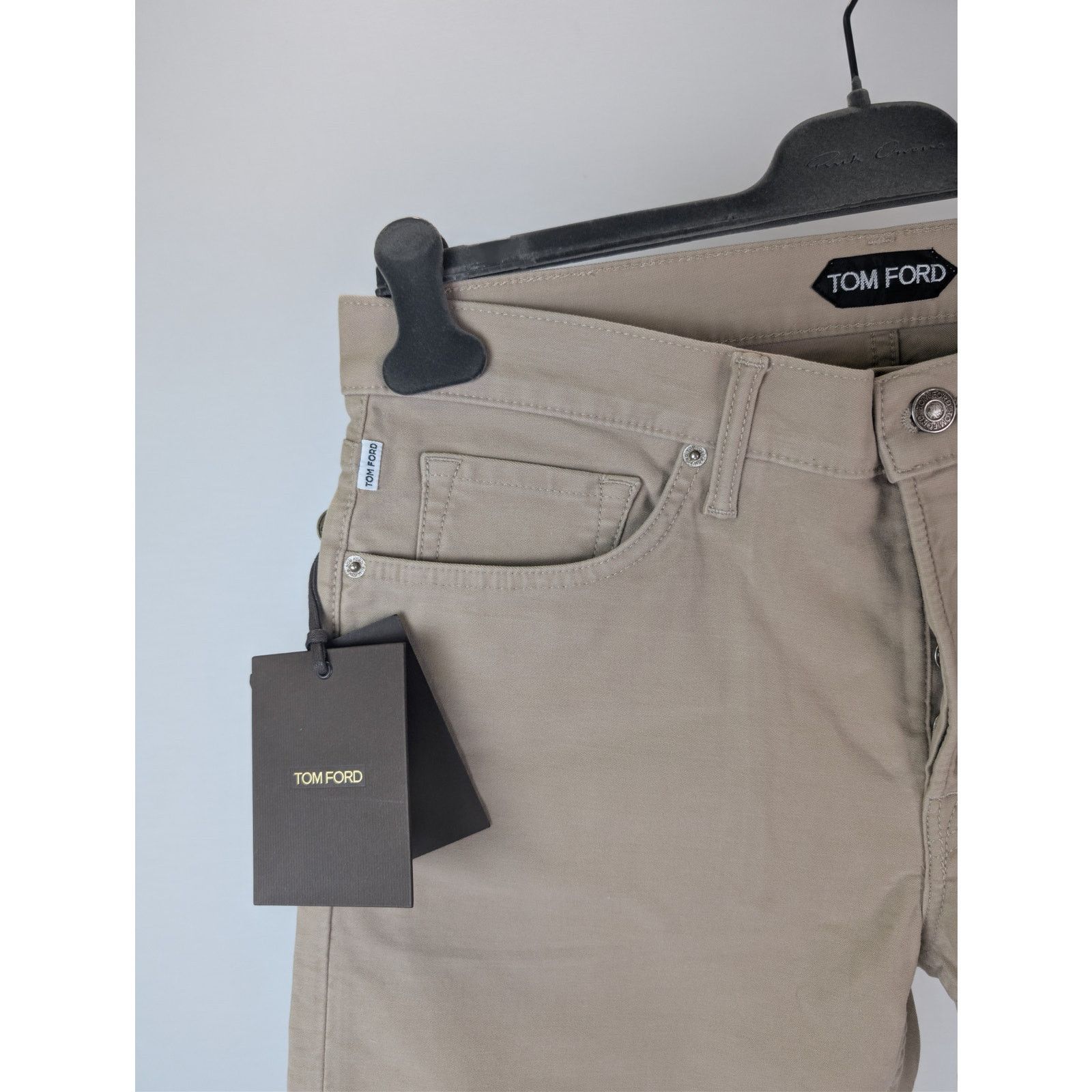 Tom Ford o1rshd1 Slim Fit Cotton Blend Denim Jeans in Light Yellow Size US 34 / EU 50 - 6 Thumbnail