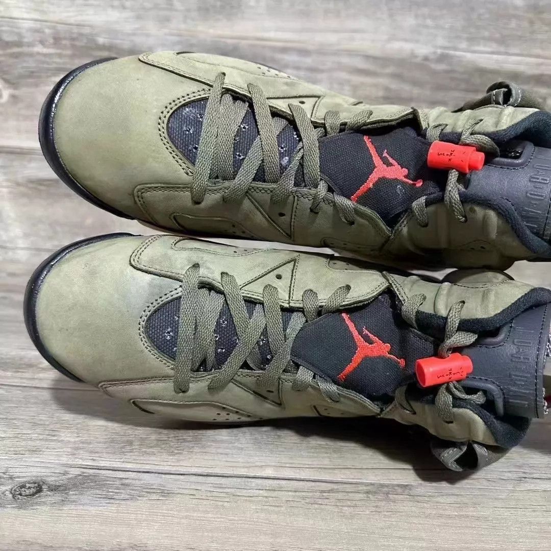 Travis Scott Travis Scott x Air Jordan 6 Olive US 45 Size US 12 / EU 45 - 5 Thumbnail