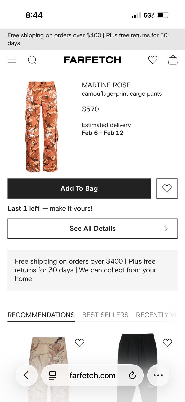 Martine Rose Martine Rose camouflage-print cargo pants Size US 36 / EU 52 - 6 Thumbnail