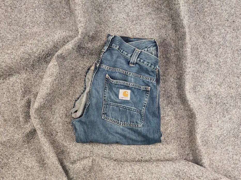 Carhartt Vintage 90's USA Carhartt Retro Distressed Faded Denim Jeans Size US 34 / EU 50 - 1 Thumbnail