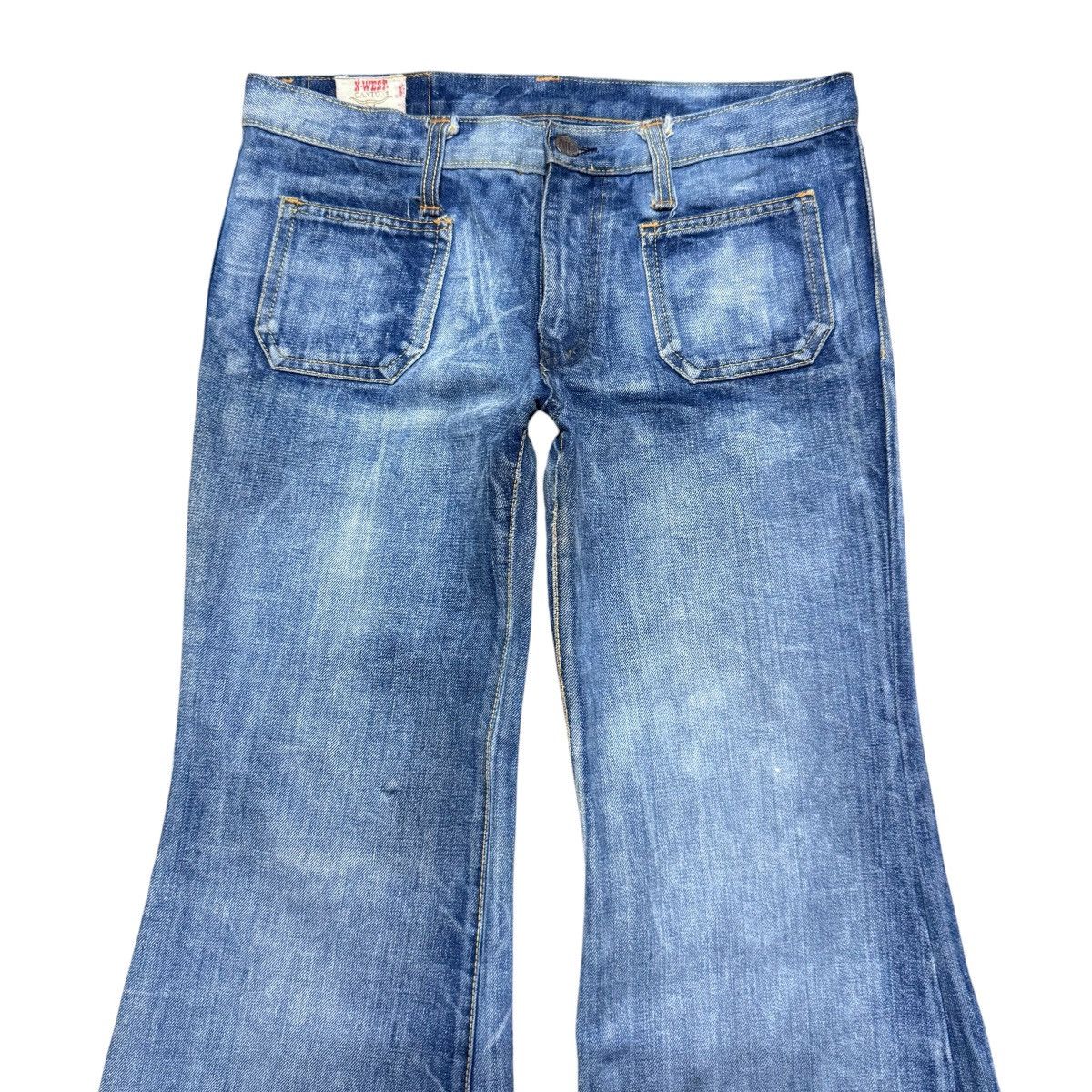 Vintage Vintage X-West Canton Denim Bell Bottom Jeans Size US 30 / EU 46 - 3 Thumbnail