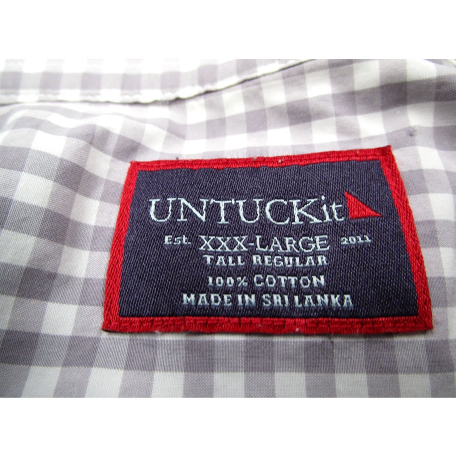 UNTUCKit VINTAGE UNTUCKit Men's Shirt Long Sleeve Check Gray 3XL Tall Casual City Designer Size US XXL / EU 58 / 5 - 3 Thumbnail