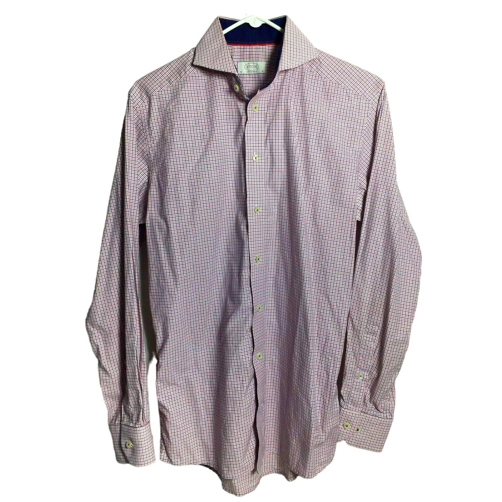 Eton Eton Of Sweden Men's Contemporary Cotton Dress Shirt Size 15 Size US S / EU 44-46 / 1 - 1 Thumbnail