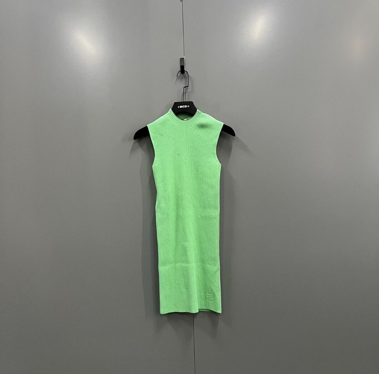 fendi dress green Fendi Vintage 1990 Cotton Gabardine Patio Dress in Army Green, off Shoulder  Collar With Halter Neck, Size I42, USA 8