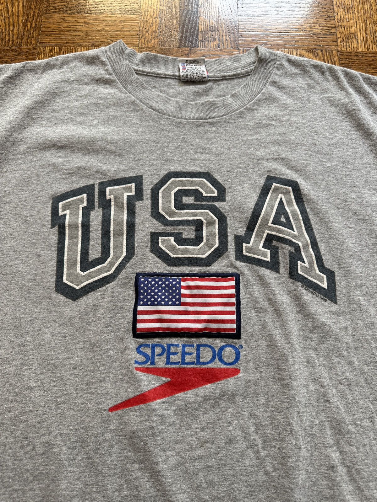 Speedo Vintage 90s Speedo USA Graphic Tee Size US XL / EU 56 / 4 - 4 Thumbnail