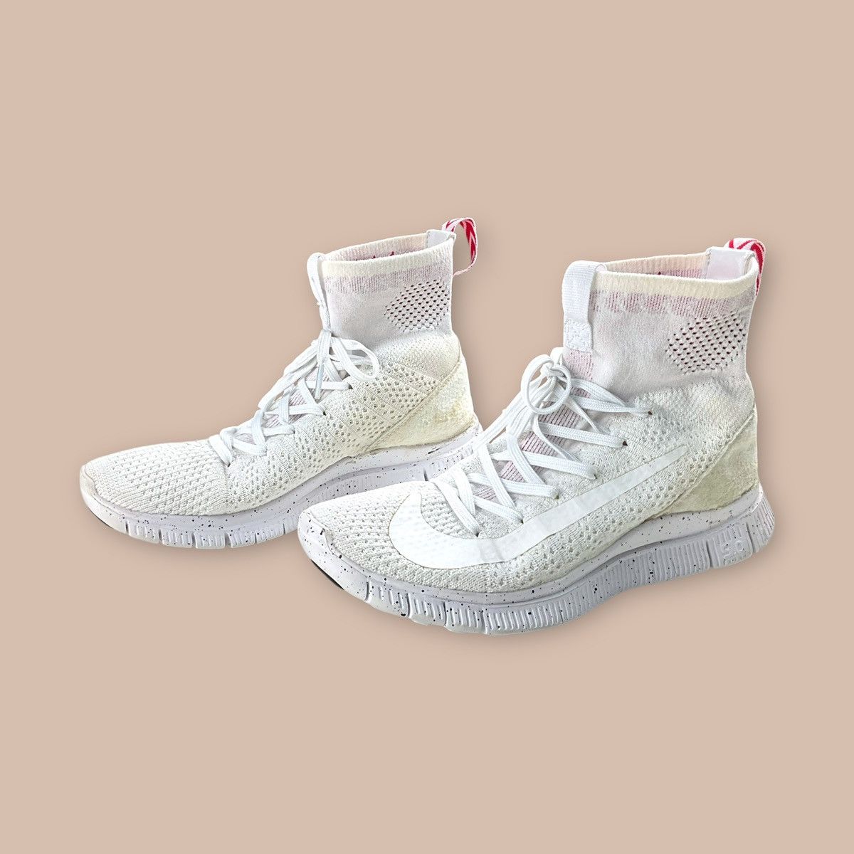 Nike Nike Flyknit Mercurial 'Triple White' Size US 5 / EU 37 - 1 Thumbnail