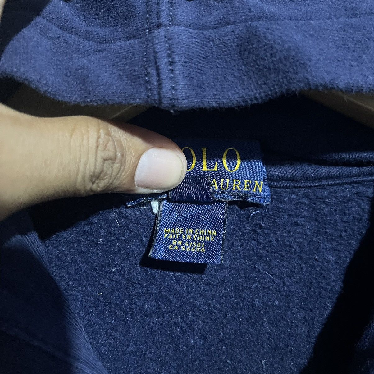 Polo Ralph Lauren Vintage Y2K Polo Ralph Lauren Navy Full-Zip Hoodie Size US S / EU 44-46 / 1 - 8 Thumbnail