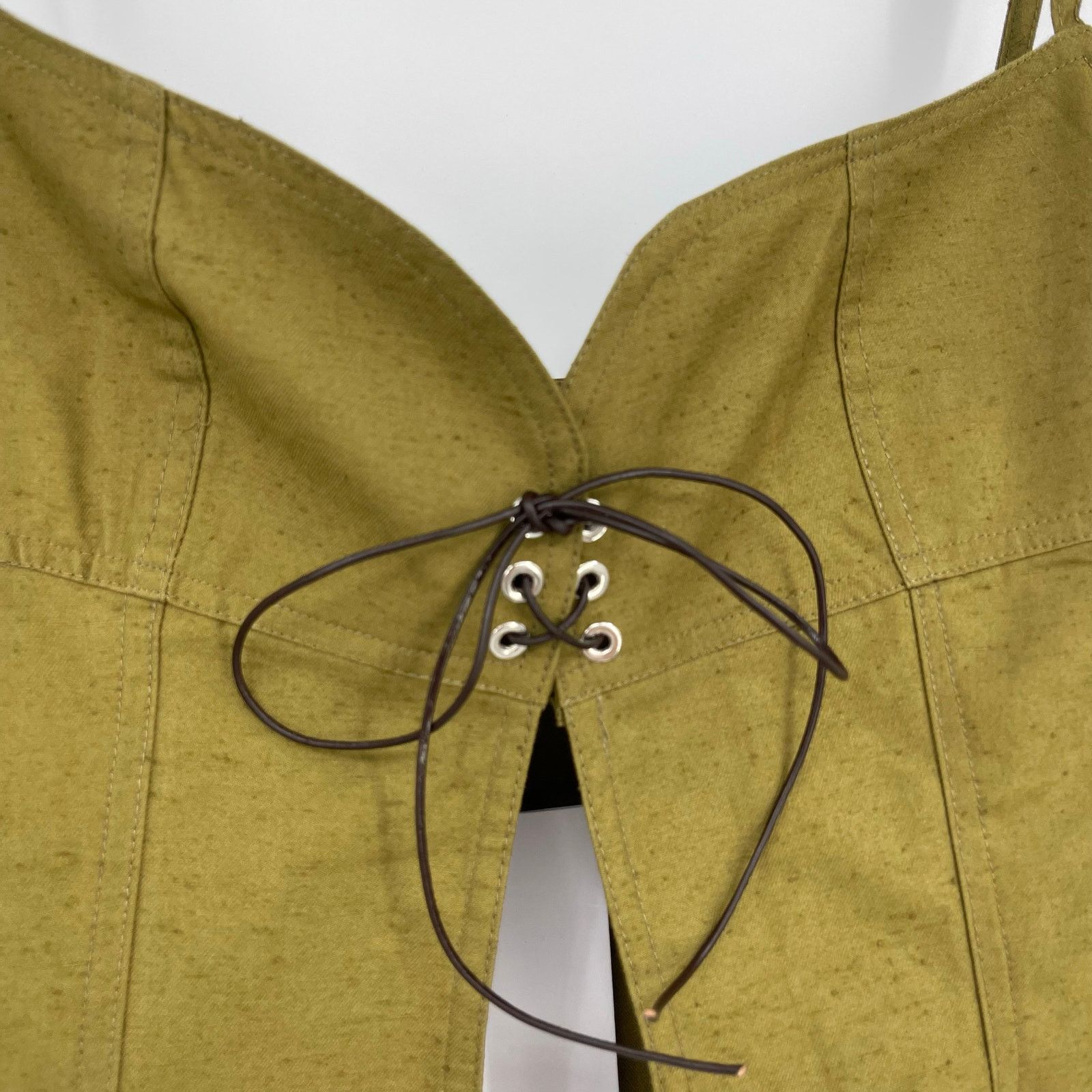 Ludovic De Saint Sernin Ludovic de Saint Sernin | NWT Easy Cleavage Top in Olive L Size L / US 10 / IT 46 - 5 Thumbnail