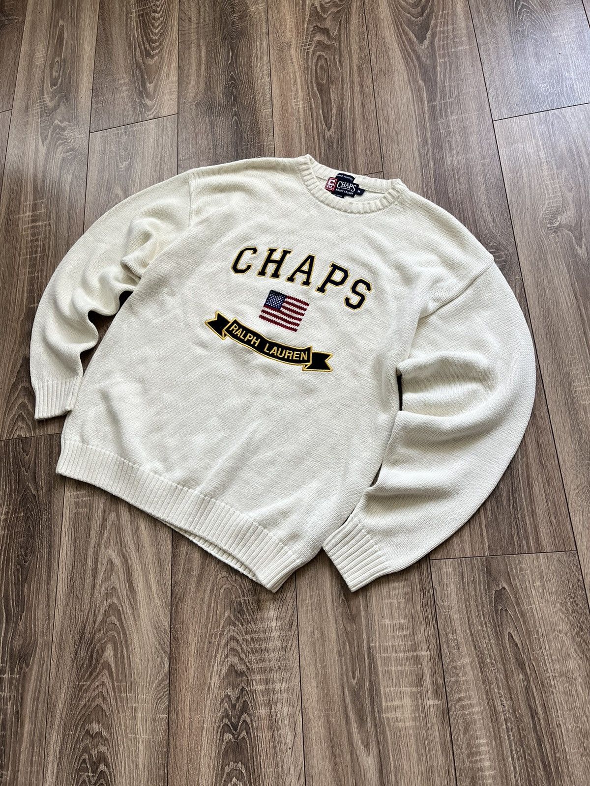 Ralph Lauren 🔥RARE🔥 Vintage Ralph Lauren Chaps Big Logo Sweter Size US M / EU 48-50 / 2 - 2 Thumbnail