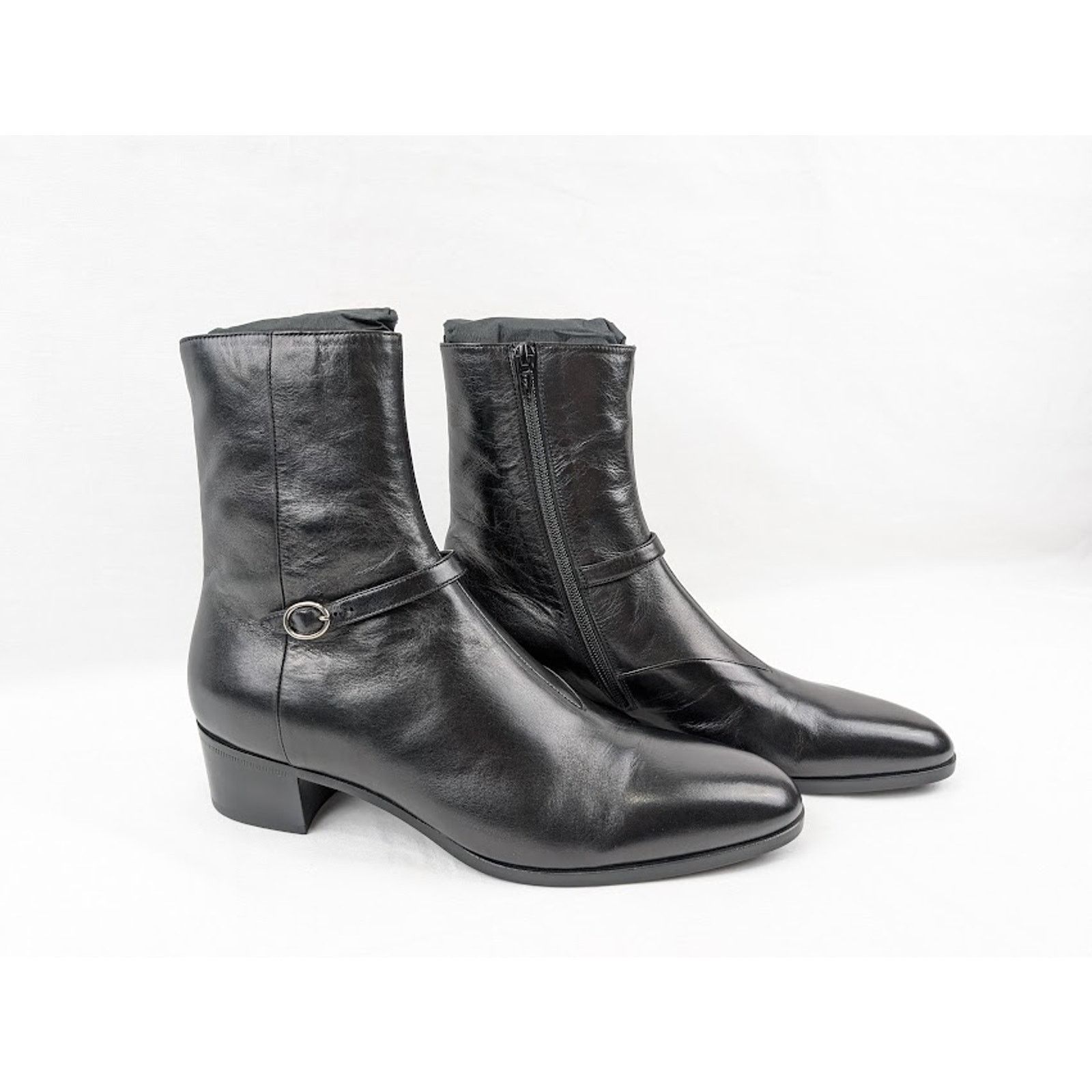 Saint Laurent Paris o1rshd1 Vlad 45 Zipped Boots in Black Size US 11.5 / EU 44-45 - 12 Thumbnail