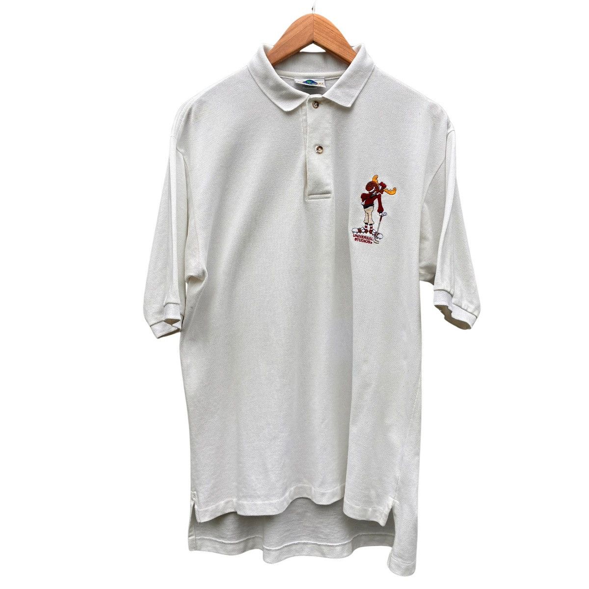 Universal Studios × Vintage Vintage Universal Studios Moose Skiing Polo Shirt Size US L / EU 52-54 / 3 - 1 Thumbnail