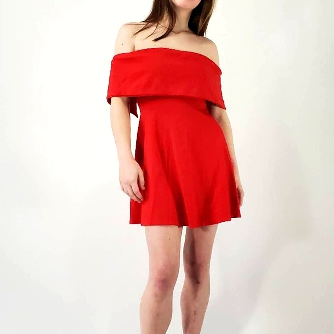 Designer Lpa Revolve Cayenne Red Cold Shoulder Dress - S Size S / US 4 / IT 40 - 1 Thumbnail