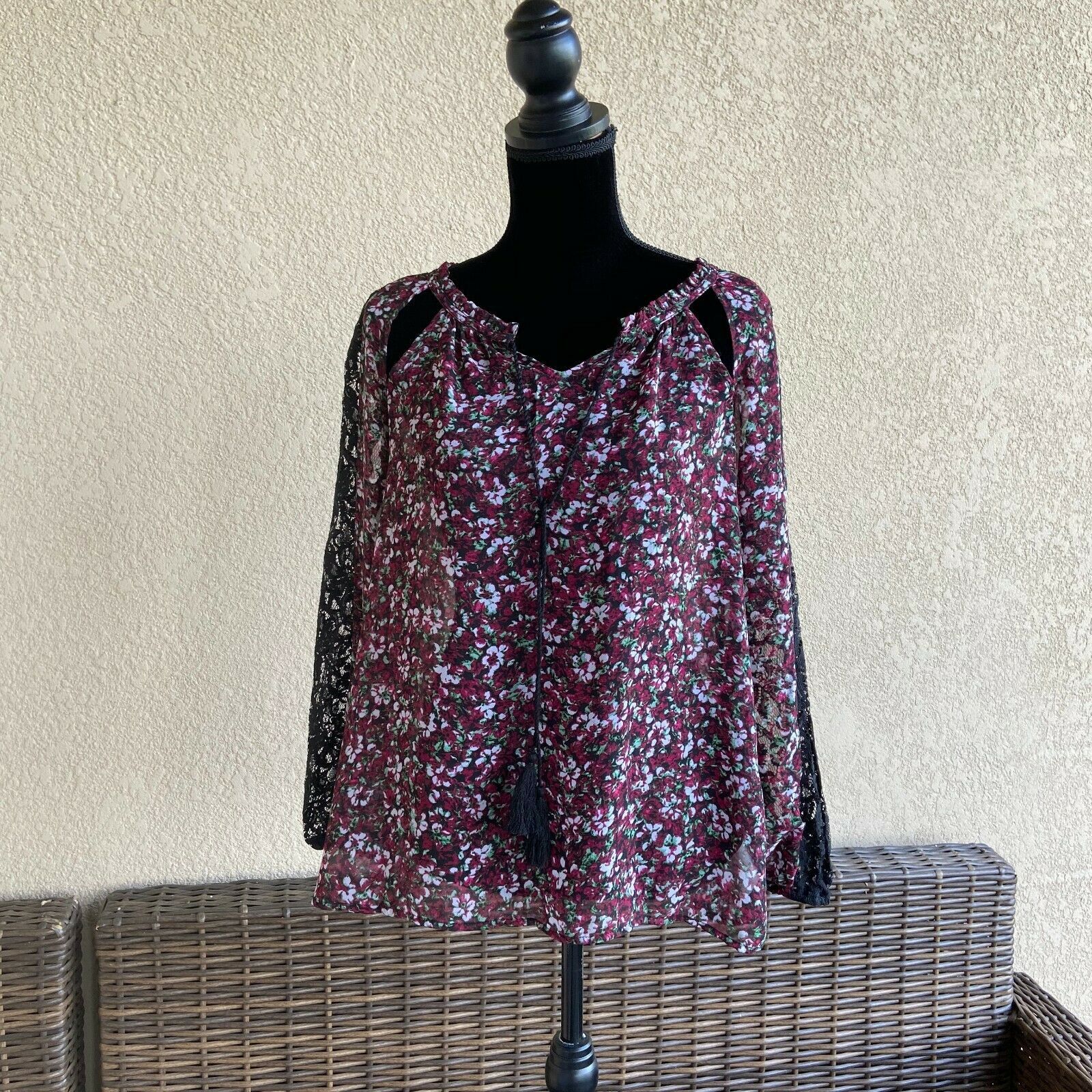 Other Jessica Simpson Lorette Raspberry Radiance Peasant Blouse S Size S / US 4 / IT 40 - 2 Thumbnail