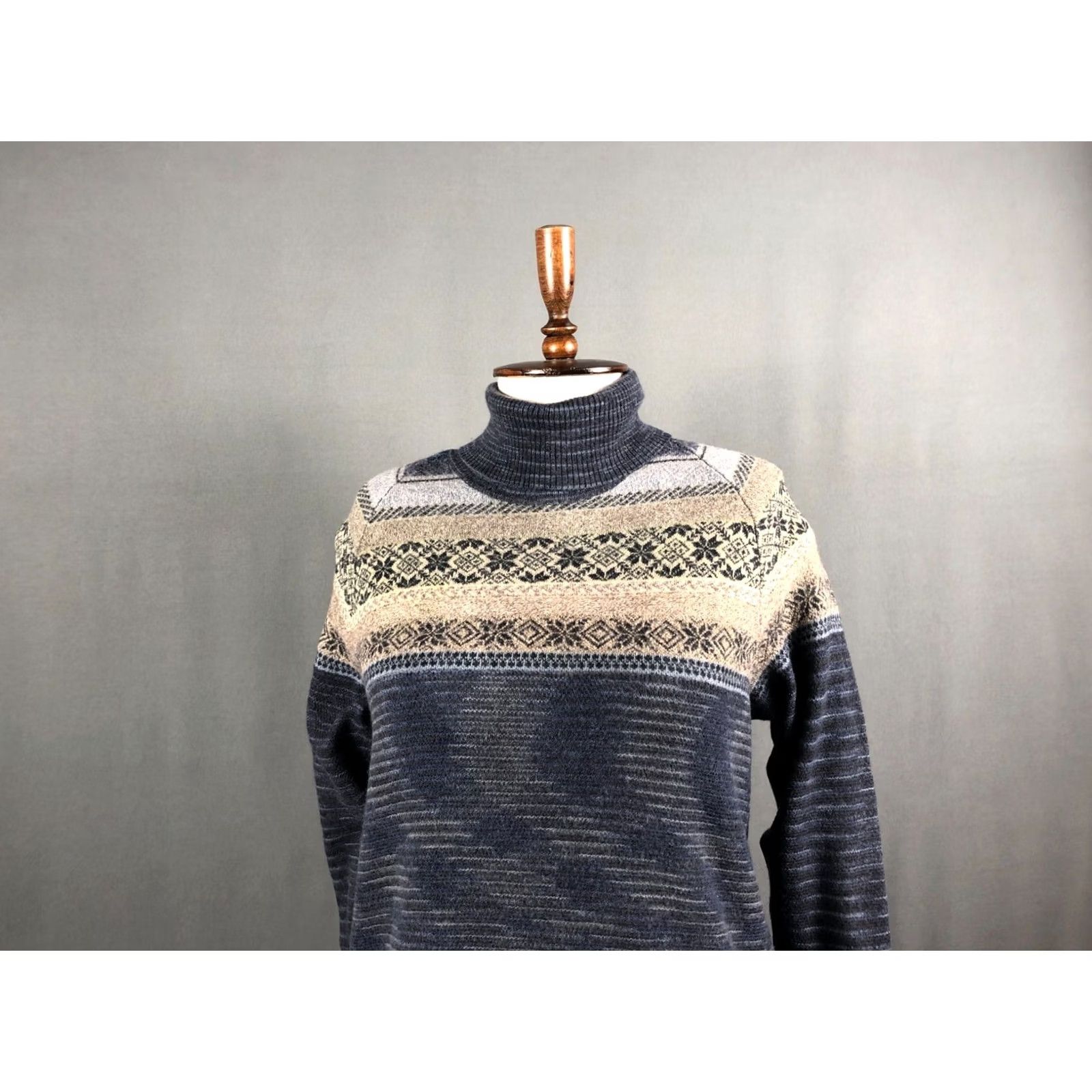 Missoni Missoni Sweater Wool Blue Roll Neck Women's Size 50 Patterned Ribbed Neck Long Sleeve Pullover Striped Knit Vintage No Size XL / US 12-14 / IT 48-50 - 4 Thumbnail