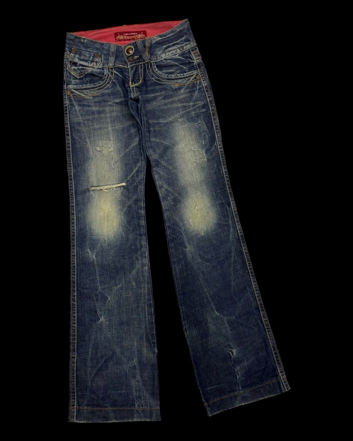 Hysteric Glamour × If Six Was Nine × Le Grande Bleu (L.G.B.) Flare💥90s Red Pepper Bootcut Denim Flare Jeans Size 28" / US 6 / IT 42 - 3 Thumbnail