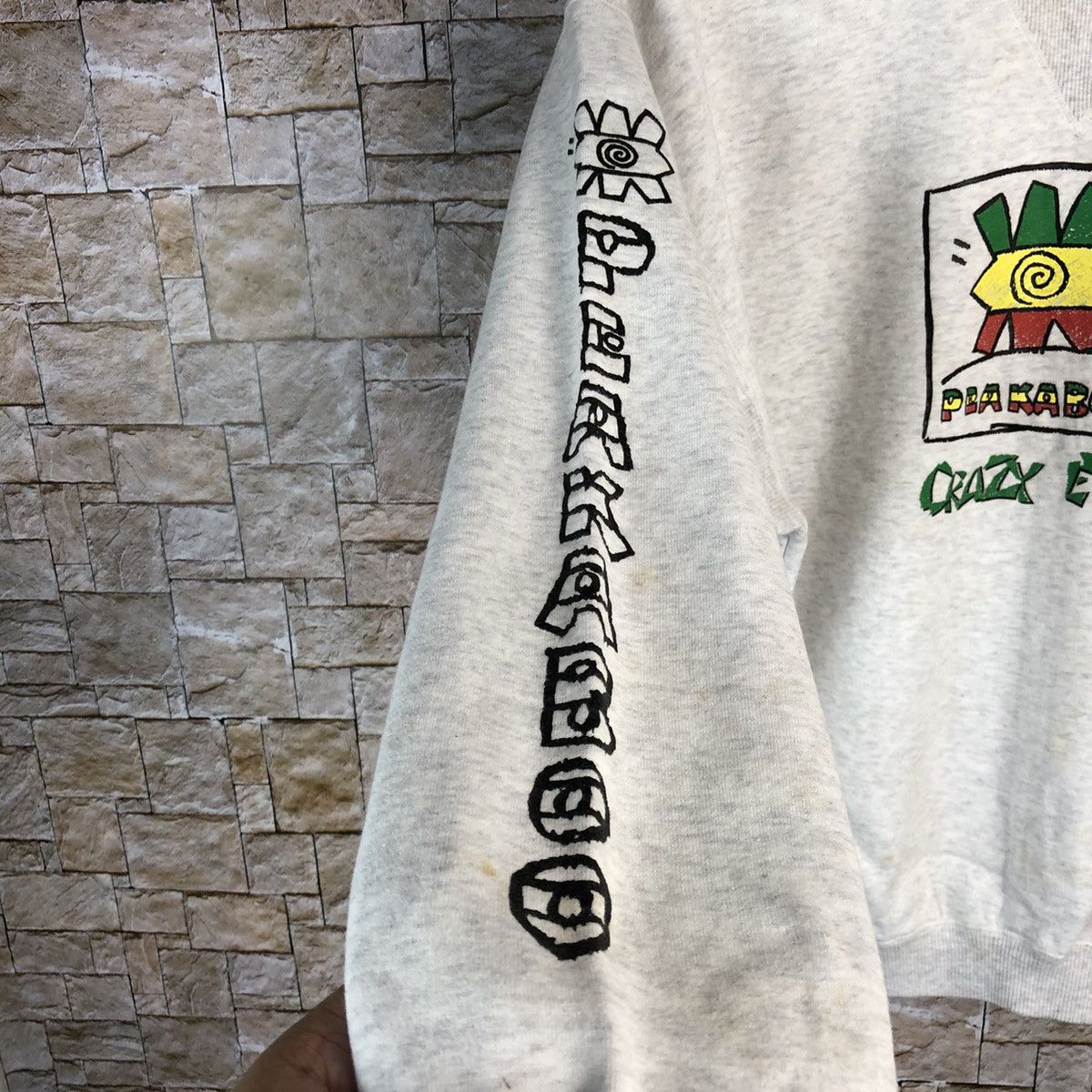Japanese Brand × Vintage Peakaboo rasta Reggie Grey Sweatshirt #A557 Size US M / EU 48-50 / 2 - 11 Thumbnail