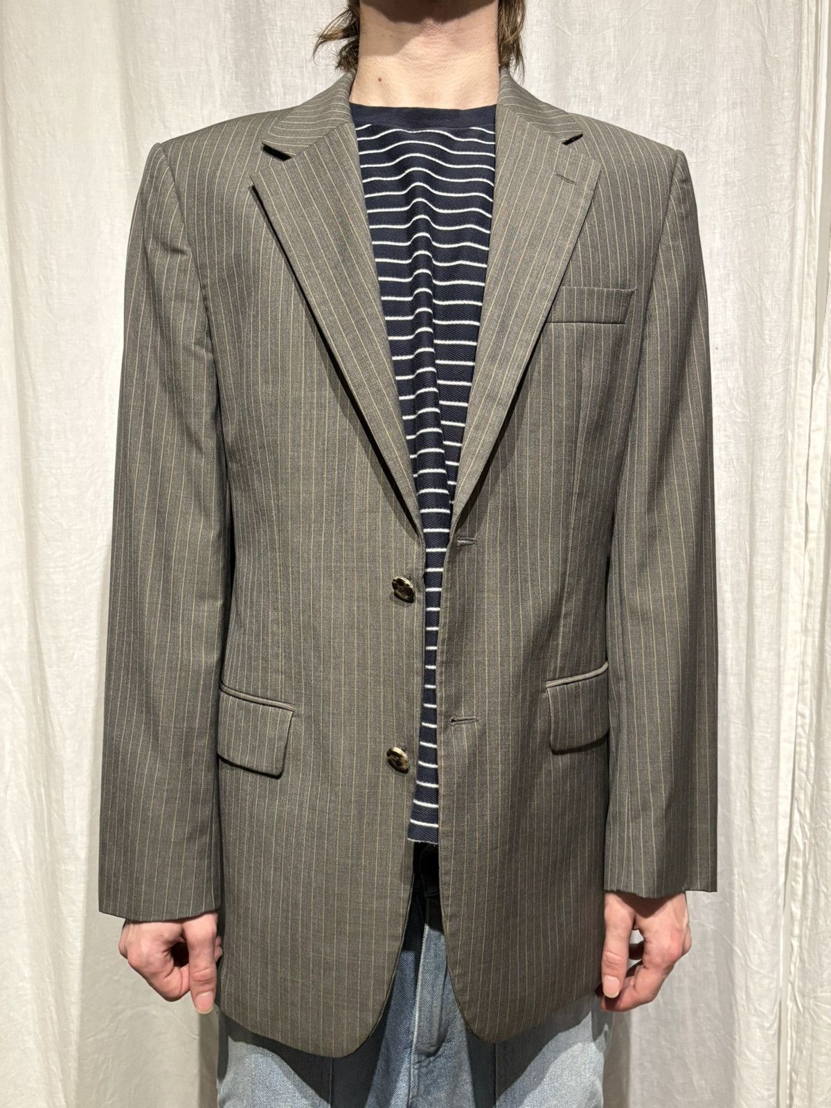 Hugo Boss Hugo Boss business suit striped jacket Size 52R - 2 Thumbnail