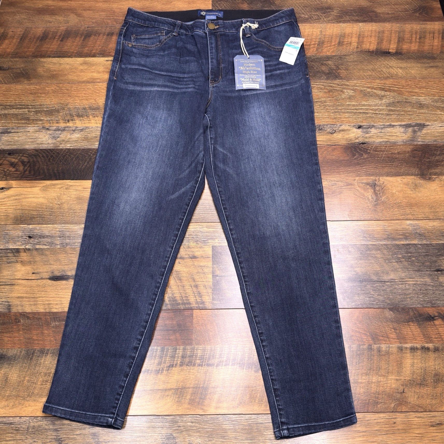 Vintage Democracy Jeans Women 16 High Rise 5-Pocket Denim Stretch Blue Regular Waist 35in Machine Washable Vintage: No Mens Womens Girls Size 38" / US 16 / IT 52 - 2 Thumbnail
