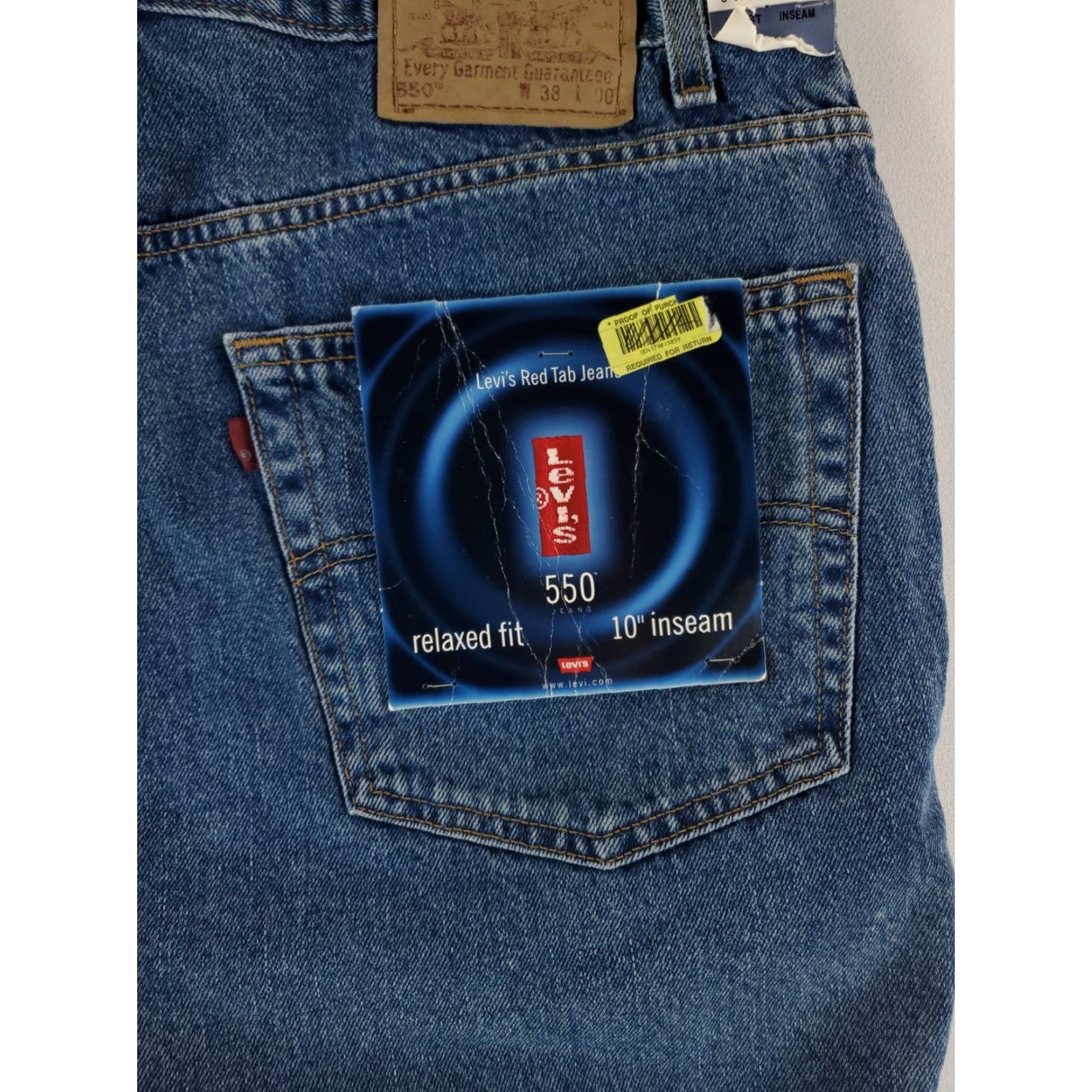 Levi's VINTAGE Levi's 550 Jean Shorts Jorts Blue Mens 38 NWT 90s Jean Short Size US 38 / EU 54 - 3 Thumbnail