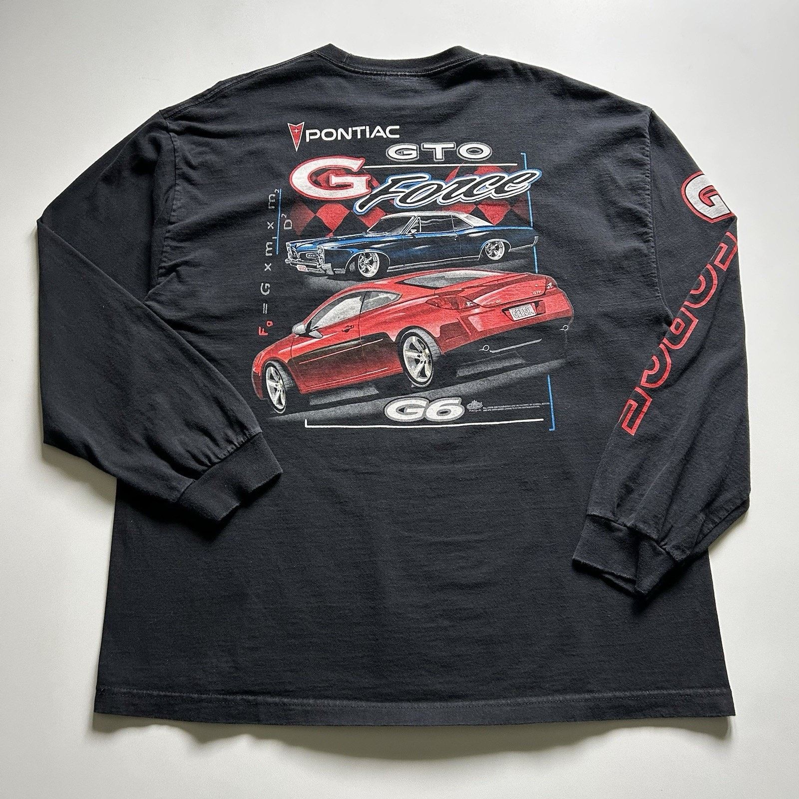 Ford × Vintage Vintage Y2K Pontiac T Shirt Long Sleeve 2XL Promo Graphic Size US XXL / EU 58 / 5 - 3 Thumbnail