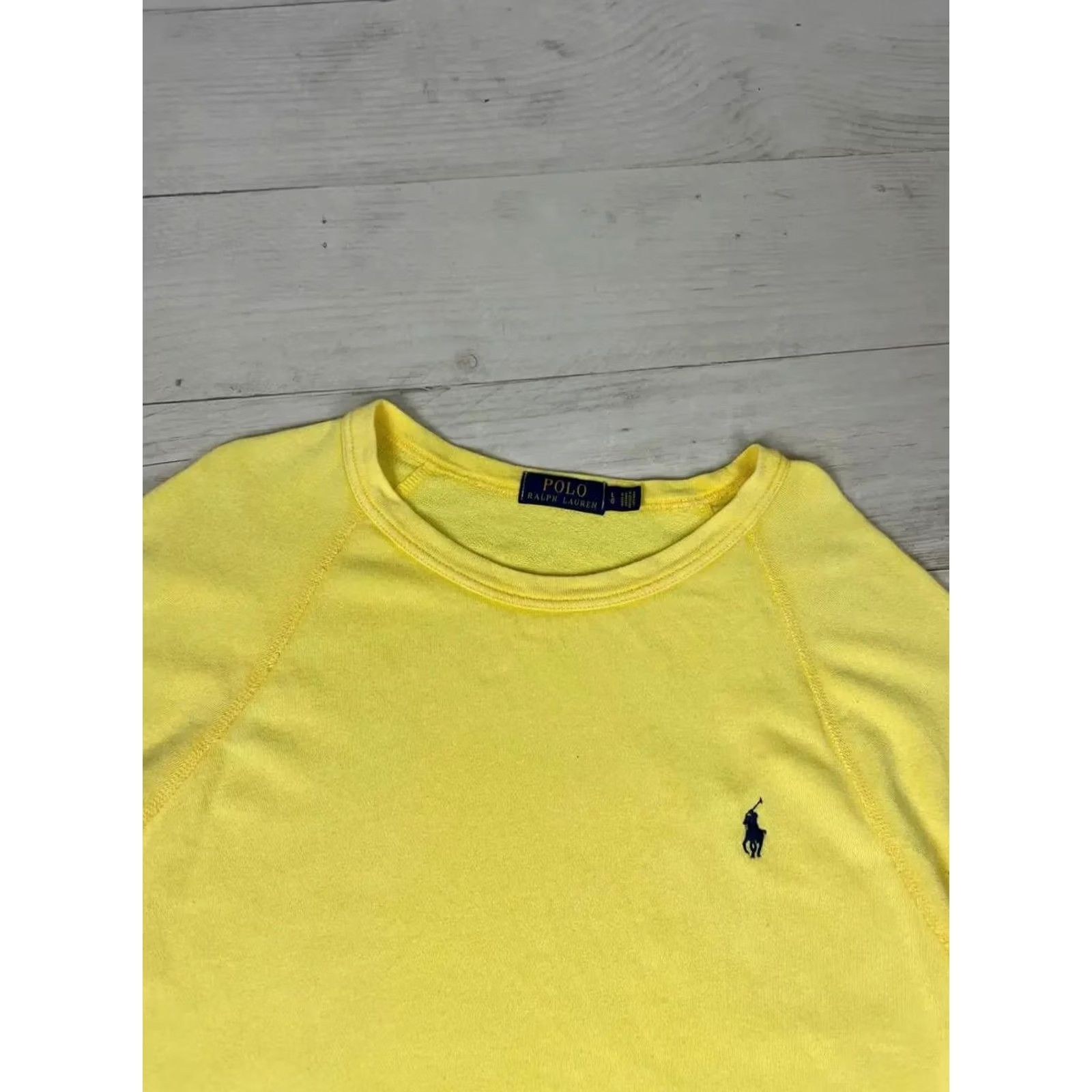 Polo Ralph Lauren Polo Ralph Lauren Sweatshirt Men SZ L Yellow Logo Old Money Solid Crew Neck Pullover Size US L / EU 52-54 / 3 - 6 Thumbnail