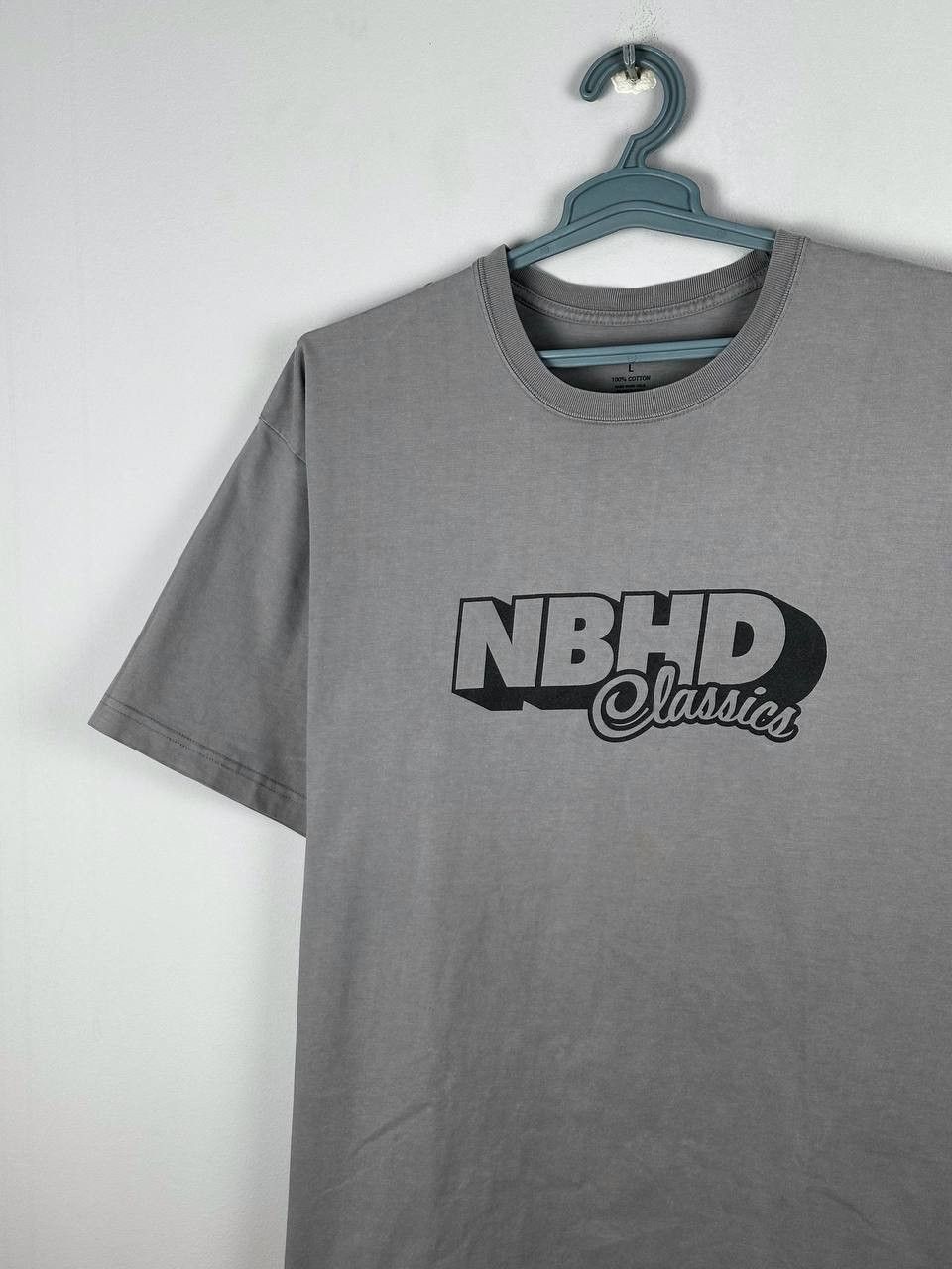Neighborhood Neighborhood Grey Streetwear Big Logo T Shirt Size US L / EU 52-54 / 3 - 3 Thumbnail