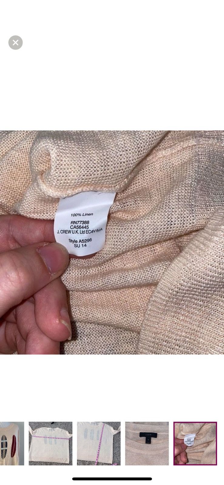 J.Crew J. Crew XS linen surfboard sweater Size XS / US 0-2 / IT 36-38 - 5 Thumbnail