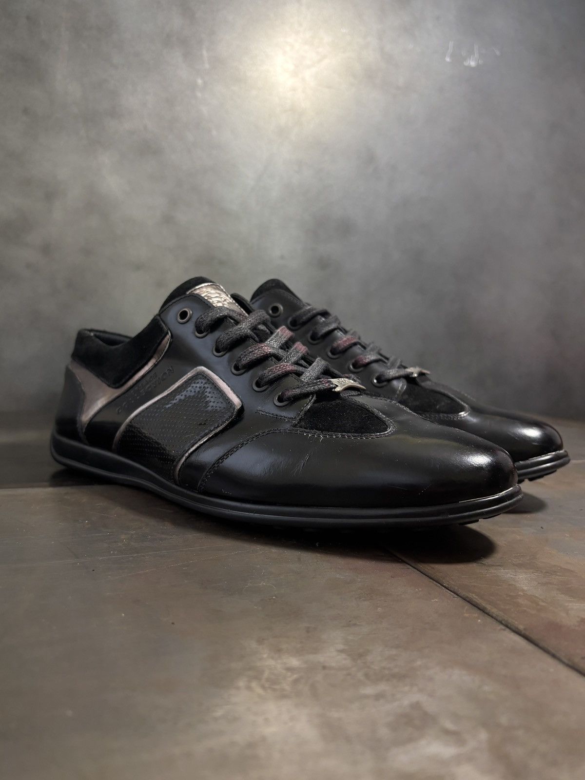 Versace 2000s Versace Collection Sneakers Patent Leather GATs Euro Size US 9 / EU 42 - 17 Thumbnail
