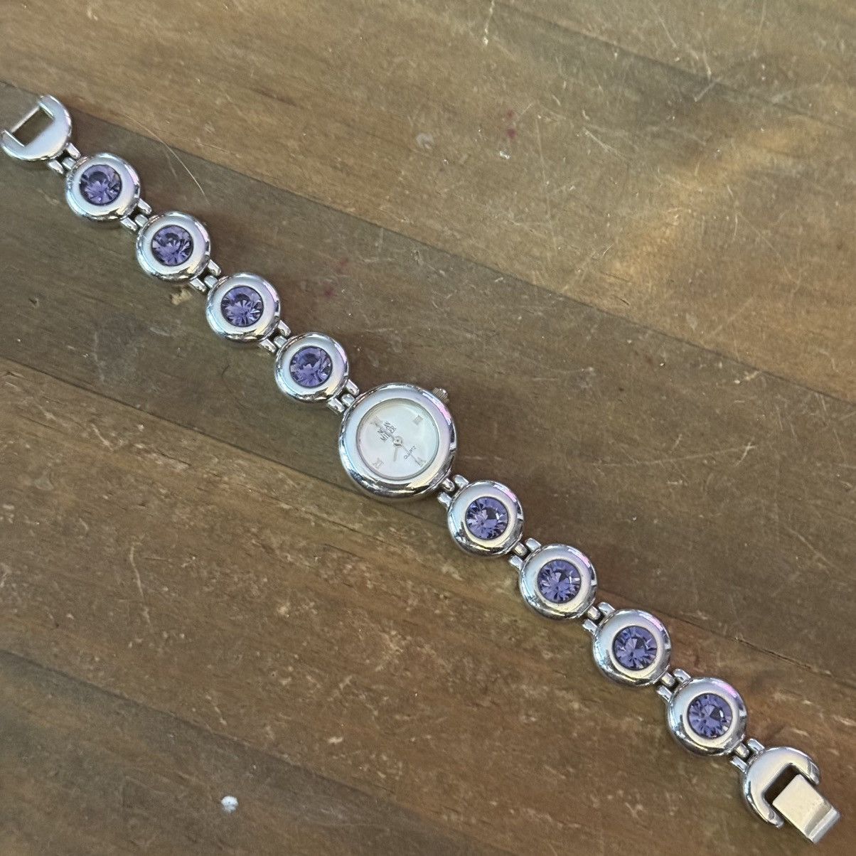 Other Nolan Miller silver purple gemstone quartz watch Size ONE SIZE - 7 Thumbnail