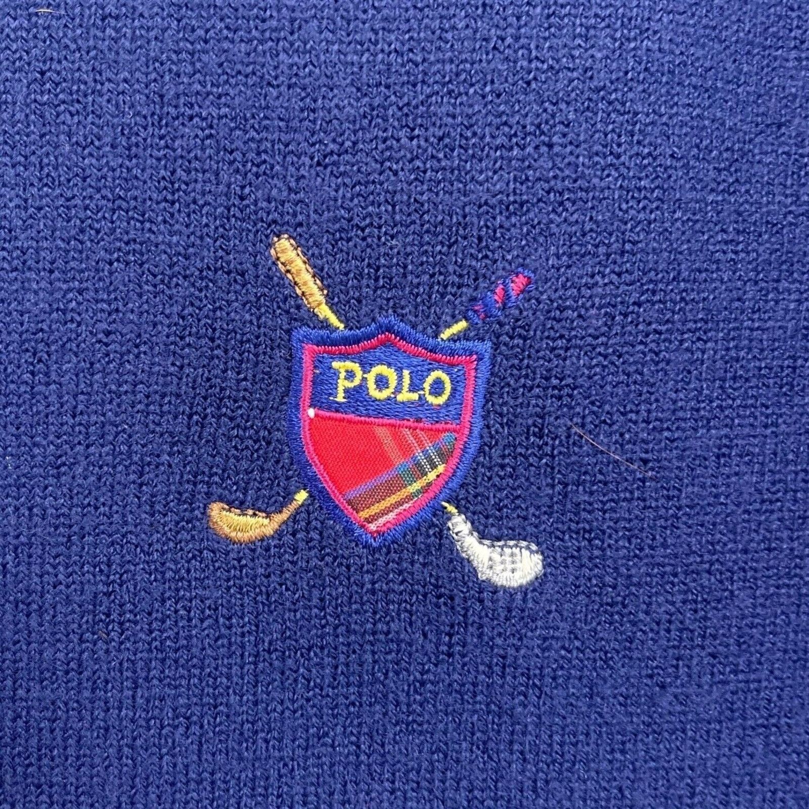 Polo Ralph Lauren POLO Ralph Lauren Cashmere Sweater Blue Golf VTG Mens XL Size US XL / EU 56 / 4 - 3 Thumbnail