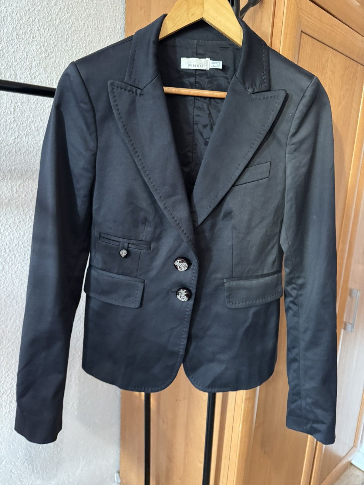 PINKO Black Women's Blazer Jacket - Italian Designer Style