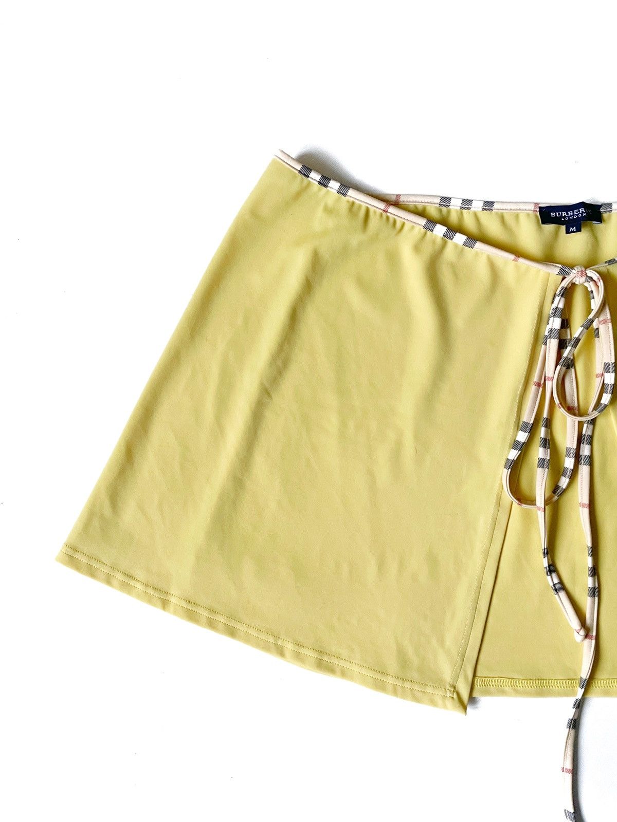 Burberry Burberry Beach Yellow Drawstring Skirt Nova Check Size M Size 27" / US 4 / IT 40 - 2 Thumbnail