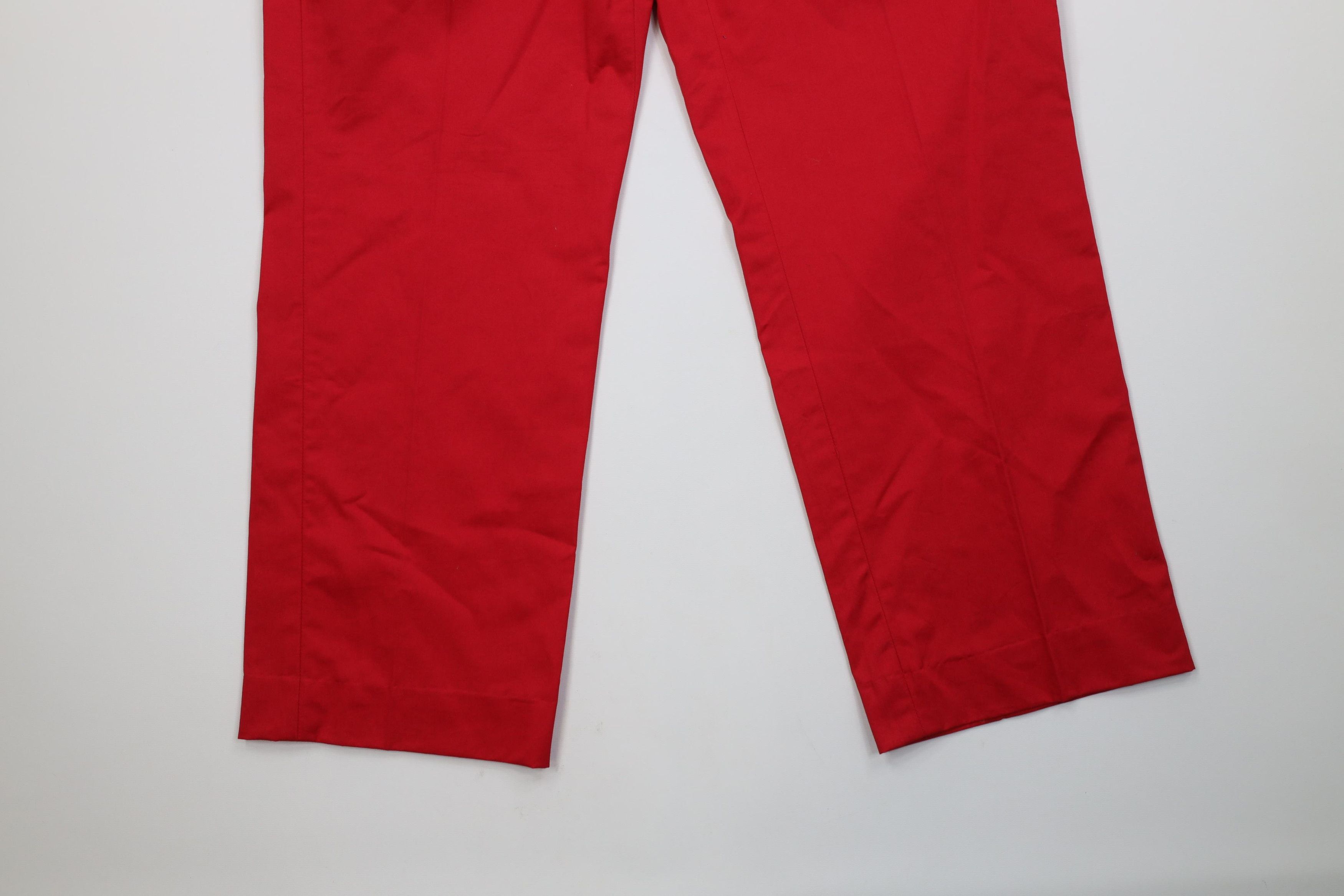 Polo Ralph Lauren Vintage 90s Ralph Lauren Straight Leg Cotton Chino Pants Red Size US 32 / EU 48 - 4 Thumbnail