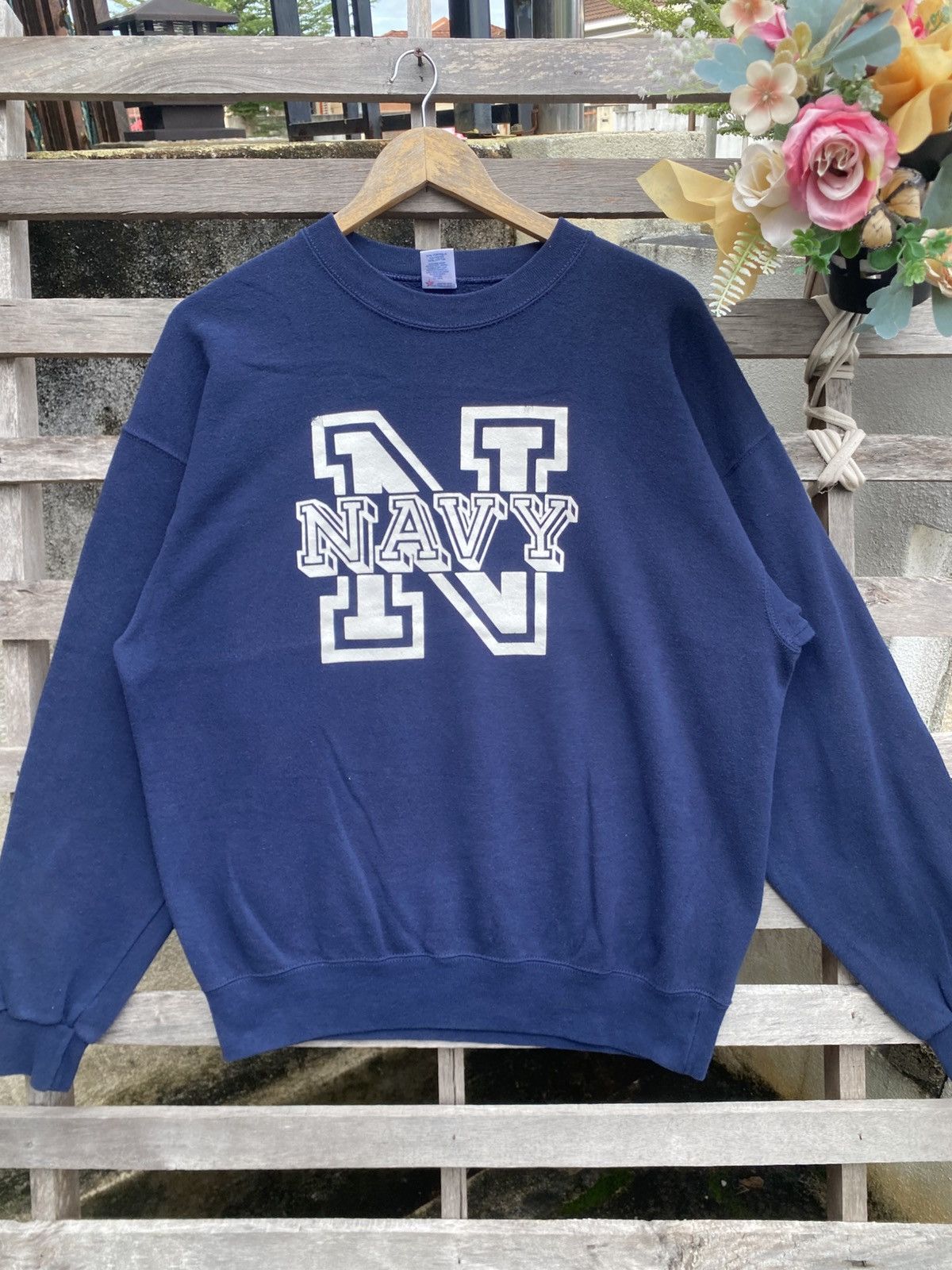 Vintage Vintage SOFFE Navy Sweatshirt Usa Made Size US L / EU 52-54 / 3 - 2 Thumbnail