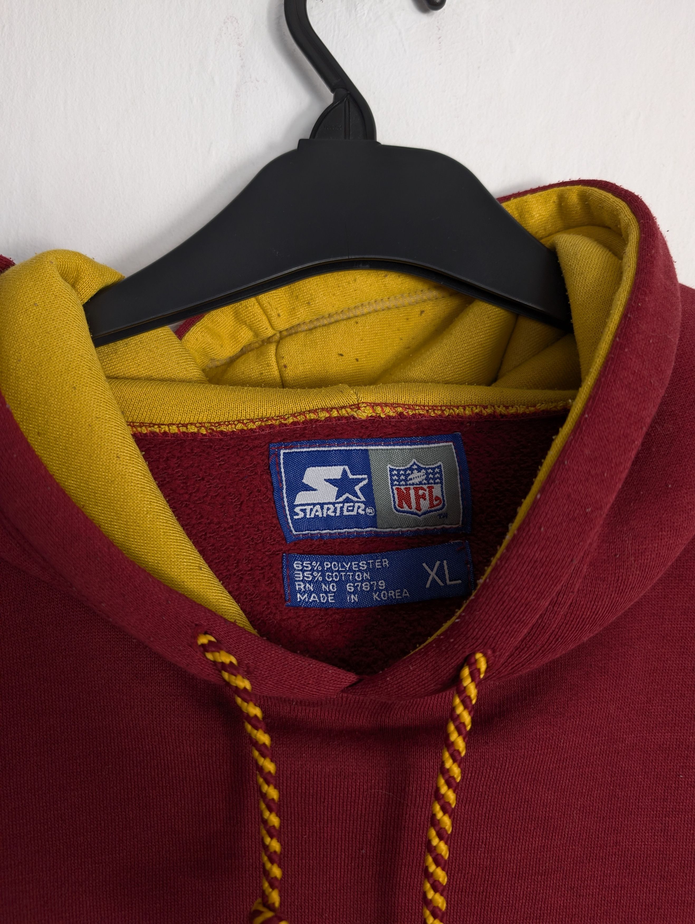 Starter Vintage Starter NFL Redskins Hoodie Burgundy Boxy Retro Y2K Size US XL / EU 56 / 4 - 4 Thumbnail