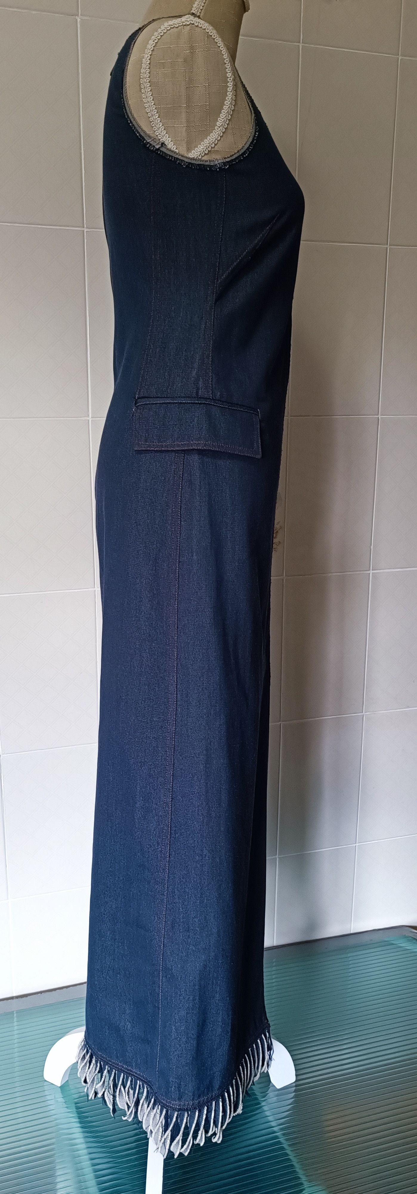 Jean Paul Gaultier FW1992/93- Gaultier Jeans - Long dress with fringes Size S / US 4 / IT 40 - 20 Thumbnail