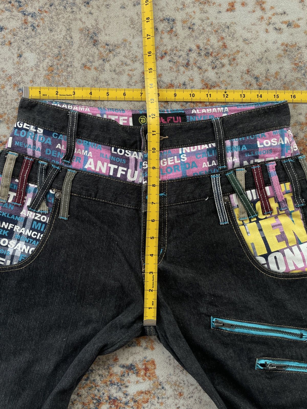 Hysteric Glamour ANTFUI DOUBLE WAIST DENIM JEANS Size US 31 - 7 Thumbnail