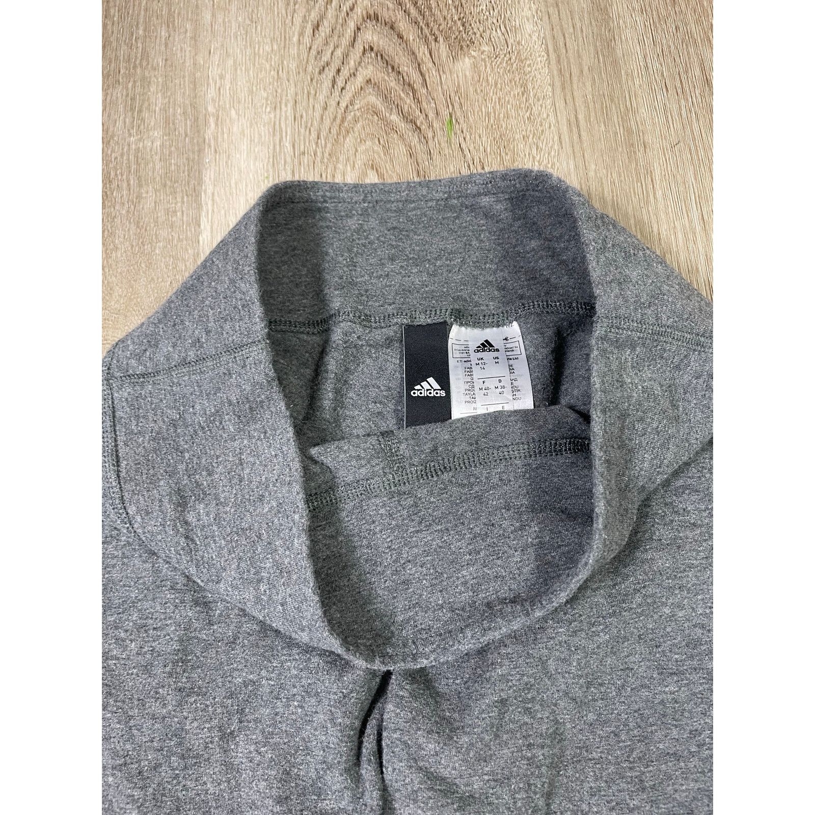 Adidas Adidas 3-Stripes Leggings Gray Cotton Blend Women's M Size 24" / US 00 / IT 34 - 5 Thumbnail
