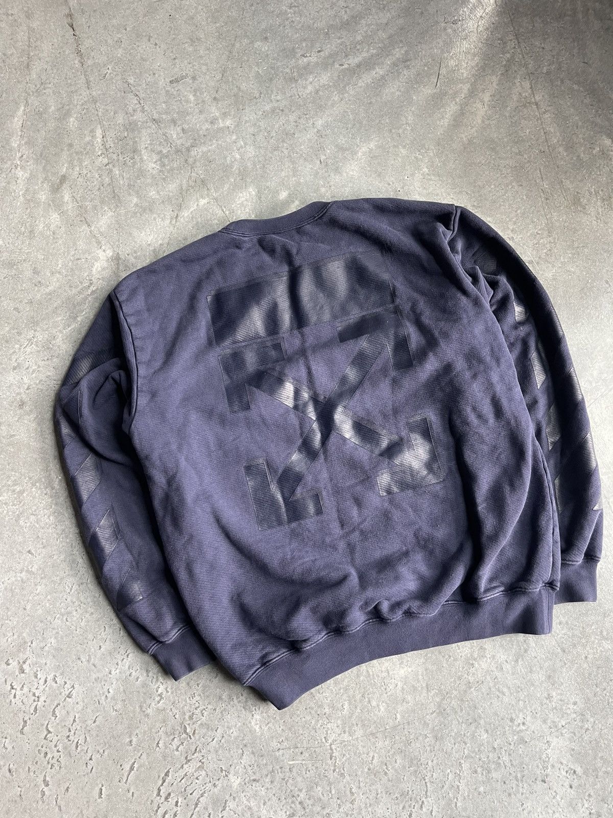Off-White Off-White Tonal Crewneck Sweatshirt in Navy Size US L / EU 52-54 / 3 - 2 Thumbnail