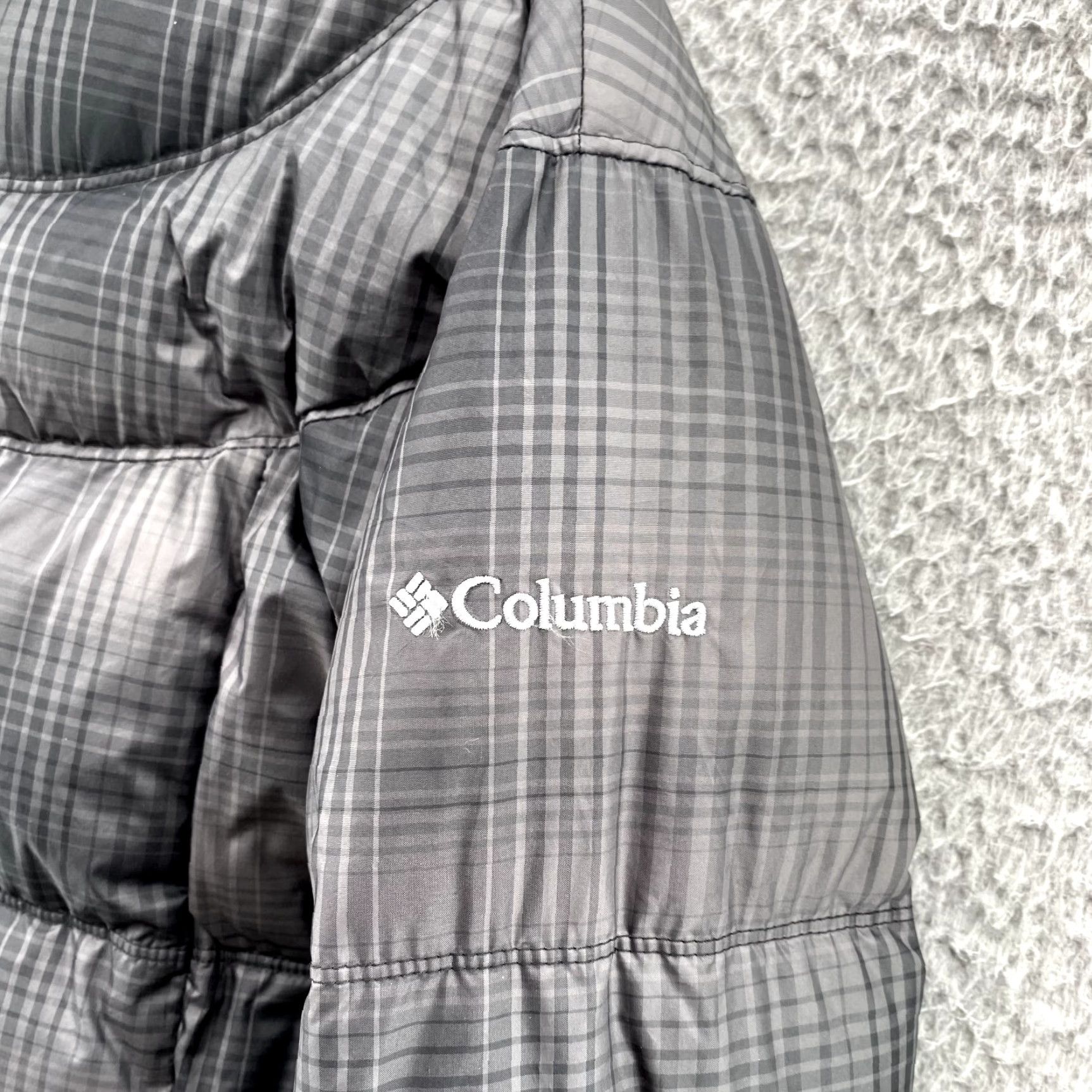 Vintage Columbia Goose Down Puffer Jacket Womens Medium Gray Plaid Omni Shield Gorpcore - Jacket - Womens - Medium - Gray - Go Size M / US 6-8 / IT 42-44 - 3 Thumbnail