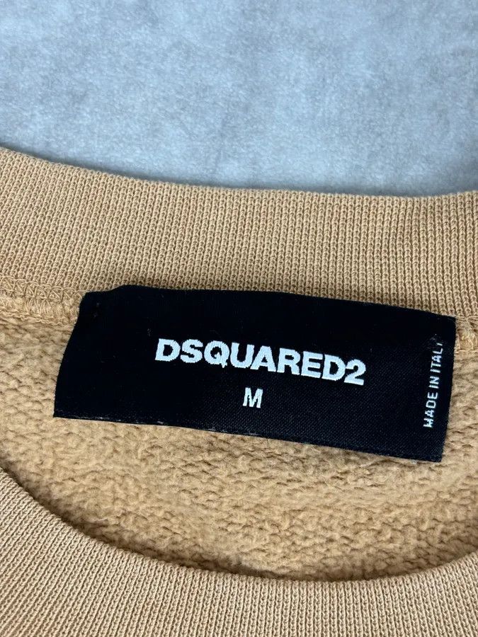 Dsquared2 AW2018 Dsquared2 Beige Red Writing Crewneck Sweater Size US M / EU 48-50 / 2 - 8 Thumbnail