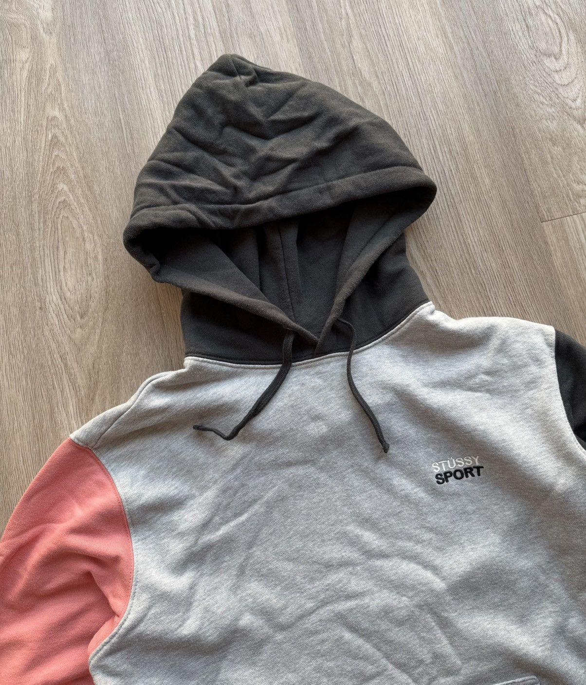 Stussy Stussy Sport Embroidered Logo Hoodie Gray Black Pink Size US S / EU 44-46 / 1 - 3 Thumbnail