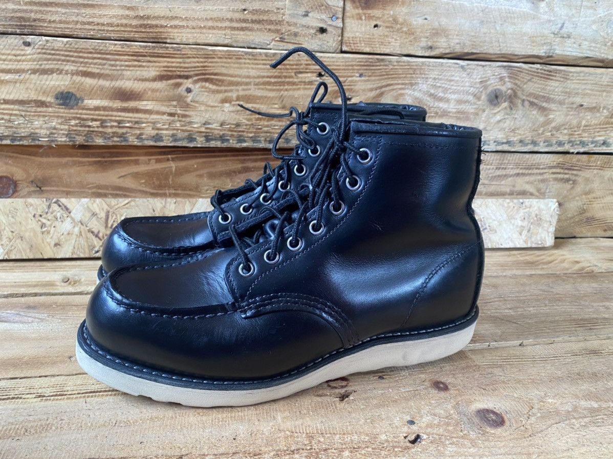 Red Wing Redwing Heritage moc-toe black leather boots sz 7.5E,40 Size US 7.5 / EU 40-41 - 6 Thumbnail