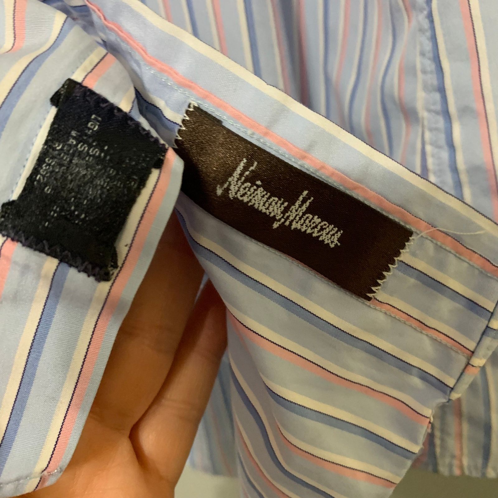 Burberry Burberry London Striped Blue Pink Button Up Down Shirt 44 Size US XL / EU 56 / 4 - 7 Thumbnail