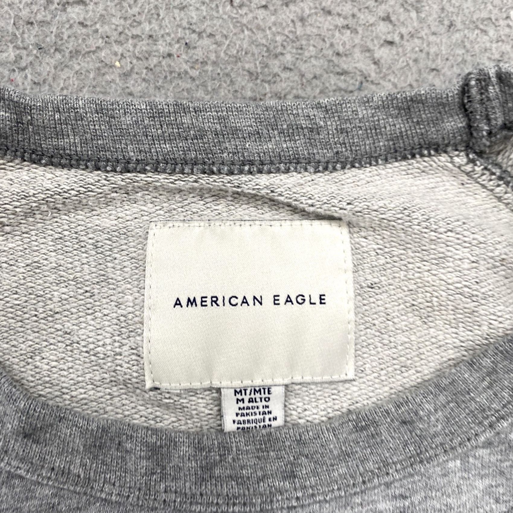 American Eagle Outfitters American Eagle Outfitters Sweatshirt Raglan Long Sleeve Embroidered Pullover Gray MT Men’s Size Big & Tall Cotton Blend Casual Shirt/ Sweater Size US M / EU 48-50 / 2 - 4 Thumbnail