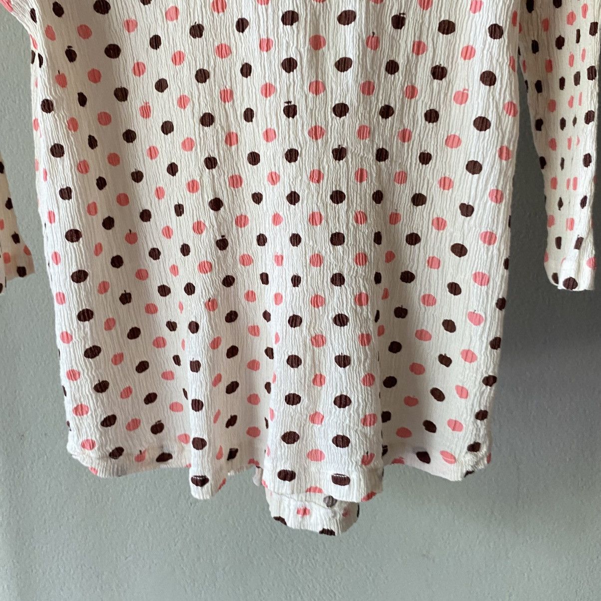 Tsumori Chisato Tsumori Chisato Pink Red Polka Dot Long Sleeve Shirt Size XS / US 0-2 / IT 36-38 - 8 Thumbnail