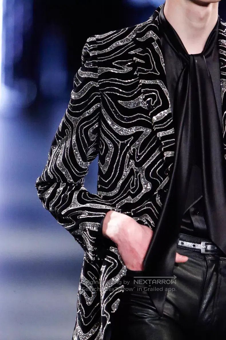 Saint Laurent Paris Saint Laurent Paris size 100 Black lizard-print belt with s Size ONE SIZE - 9 Thumbnail